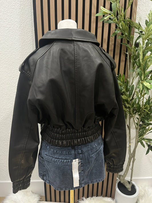 Isla Washed Jacket (Black/Brown)