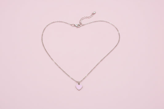 pink heart necklace