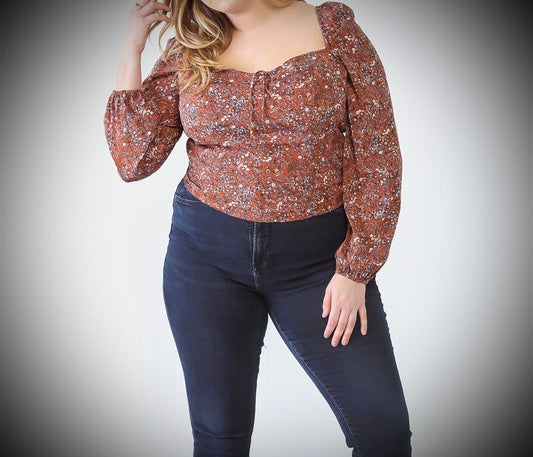 FLORES TOP : PLUS SIZE